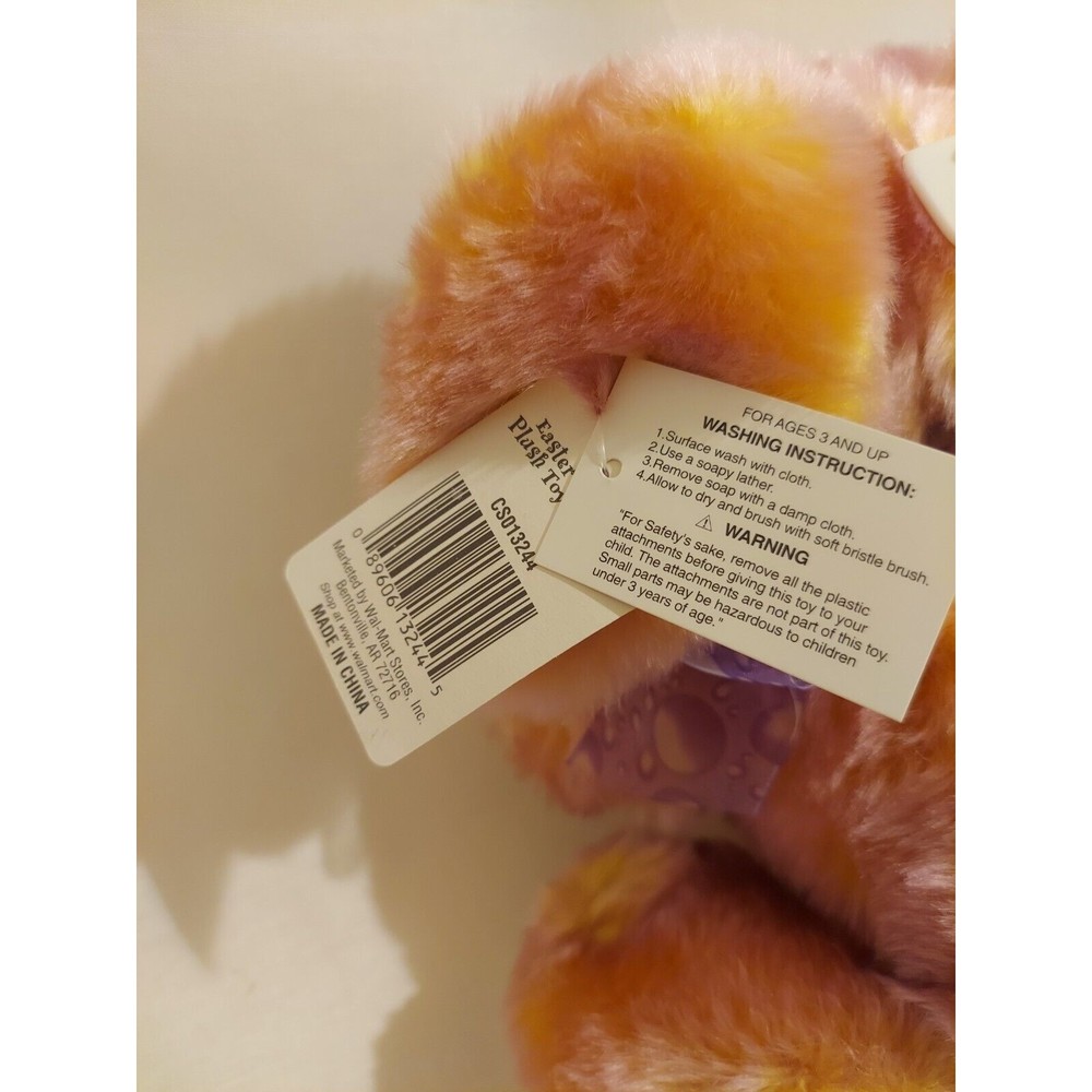 Walmart Easter Bunny Rabbit Carrot Ear 1990's Stuffed Animal Plush Vintage NEW - Picture 8 of 10